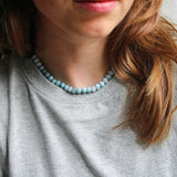'Claire' Aquamarijn Ketting