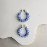 'Kae' Blauwe Chalcedoon Oorbellen