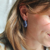 'Kae' Blauwe Chalcedoon Oorbellen