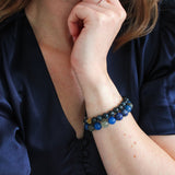 'Zephyr' Blauwe Obsidiaan Armband