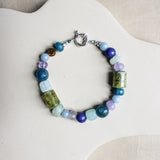 'Mare' Edelsteen Armband met Groene Granaat en Amethist