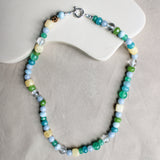 'Kiki' Edelsteen Ketting met Citrien en Aquamarijn