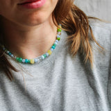 'Kiki' Edelsteen Ketting met Citrien en Aquamarijn