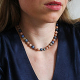 'Ella' Edelsteen Ketting met Sodaliet en Maansteen