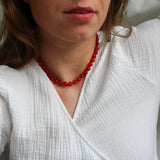 'Ella' Rode Carneool Ketting