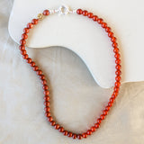 'Mabel' Rode Jaspis en Agaat Ketting