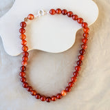 'Julie' Oranje Agaat Ketting