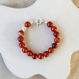 'Julie' Oranje Agaat Armband