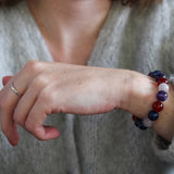 'Julie' Edelsteen Armband met Amethist, Blauwe Jaspis en Agaat