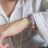 Amethist en lepidoliet armband 'Josie'