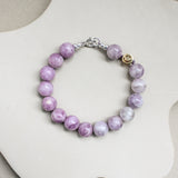 Amethist en lepidoliet armband 'Josie'