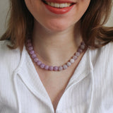 Amethist en lepidoliet ketting 'Josie'