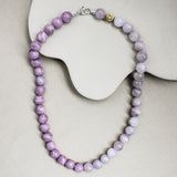 Amethist en lepidoliet ketting 'Josie'