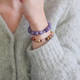 'Valerie' Edelsteen Armband met Rozenkwarts en Hessoniet