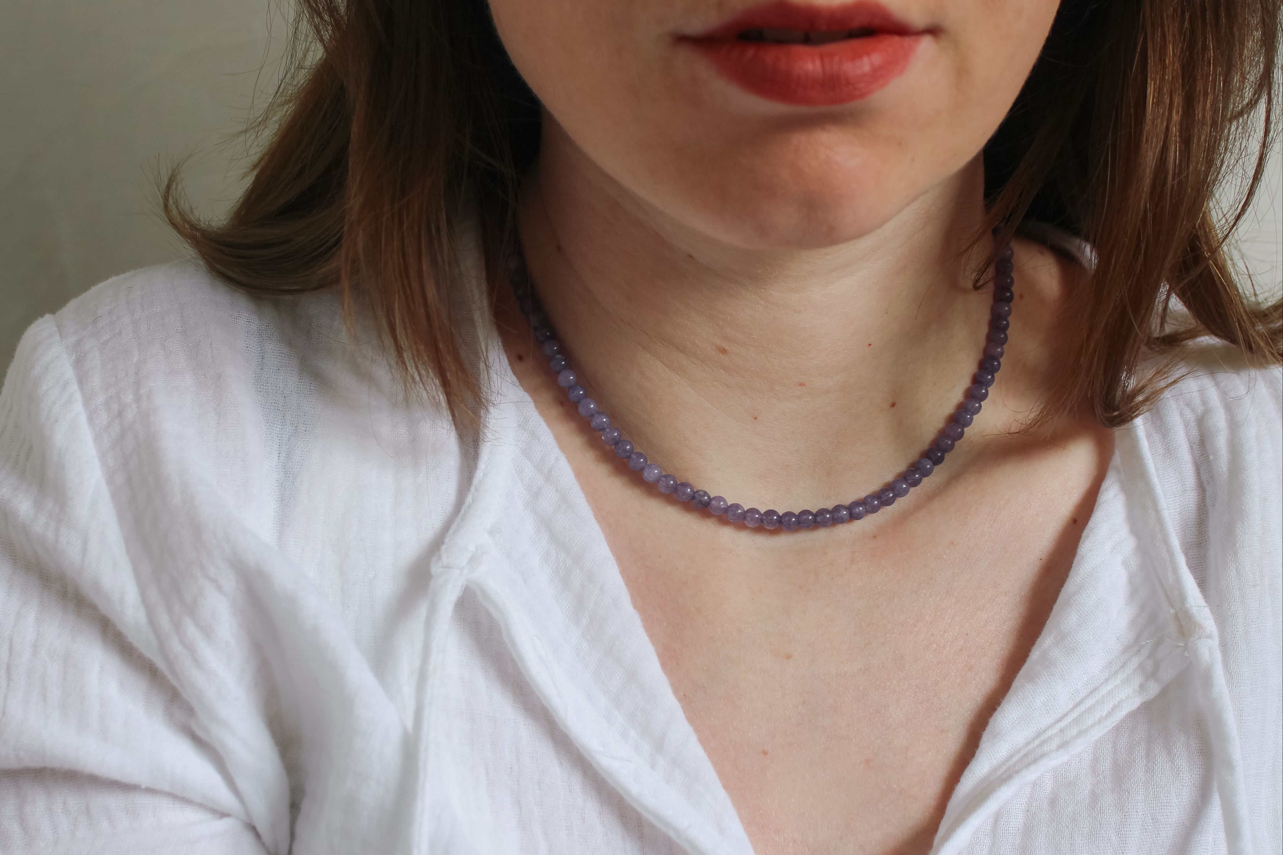 Anhydriet ketting 'Flore'