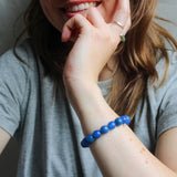 'Julie' Blauwe Agaat Armband