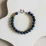 'Zephyr' Blauwe Obsidiaan Armband