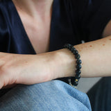 'Zephyr' Blauwe Obsidiaan Armband