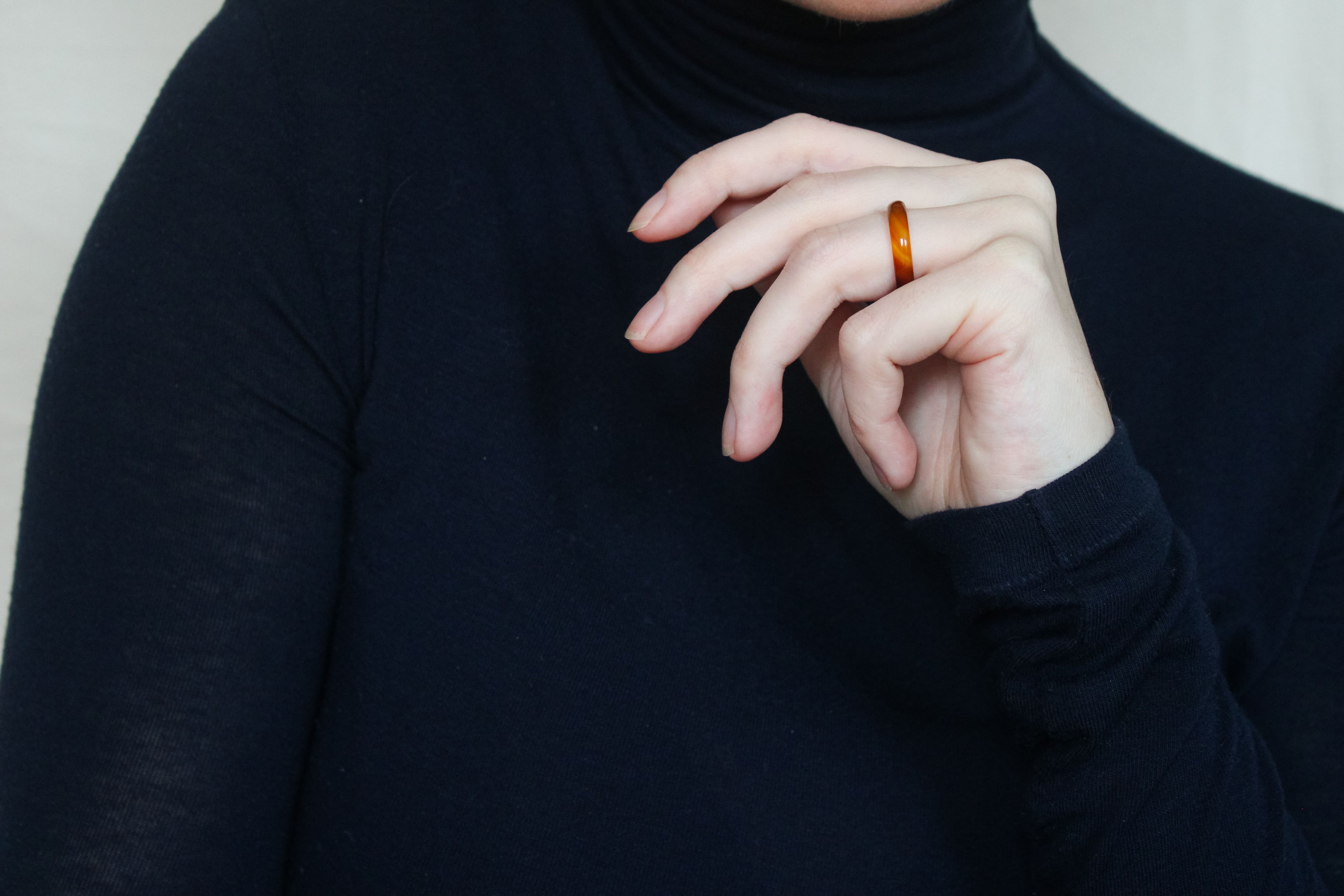 'Ambre' Honingagaat Ring (US 7.5, 17.7mm)