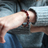 'Lisa' Burgundy Parel Armband