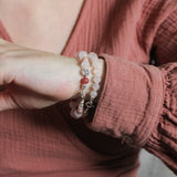 Pink calcite bracelet 'Inès'