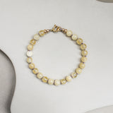 Gele calciet armband 'Inès'