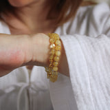 Gele calciet armband 'Inès'