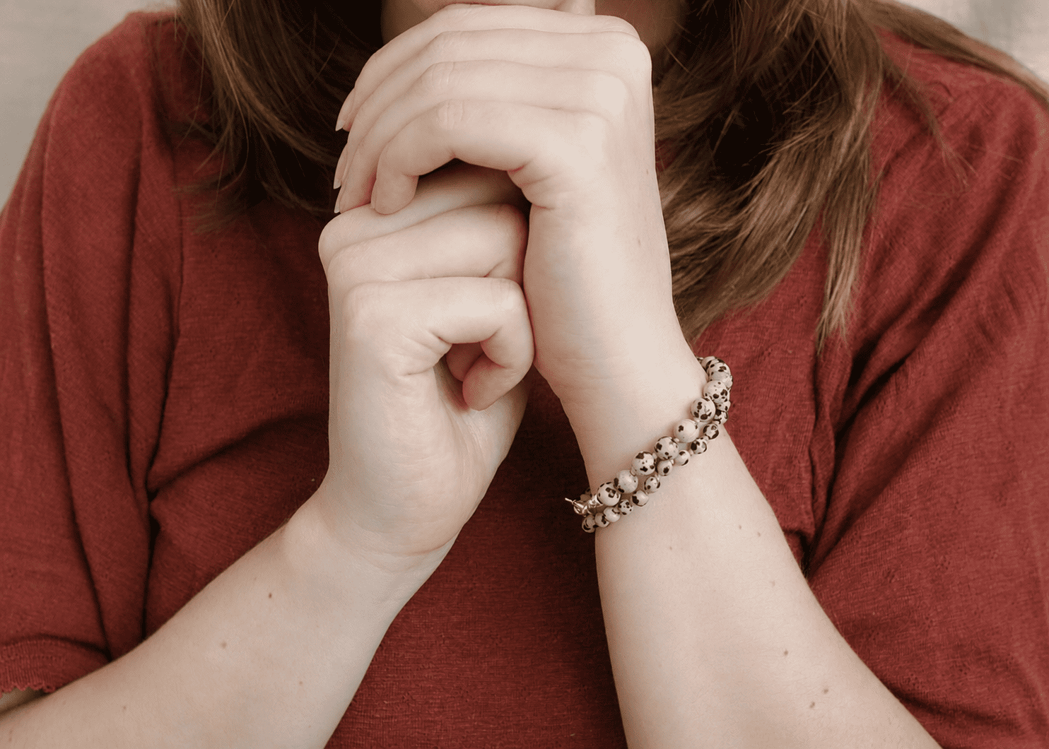 Dalmatiër jaspis armband 'Inès'