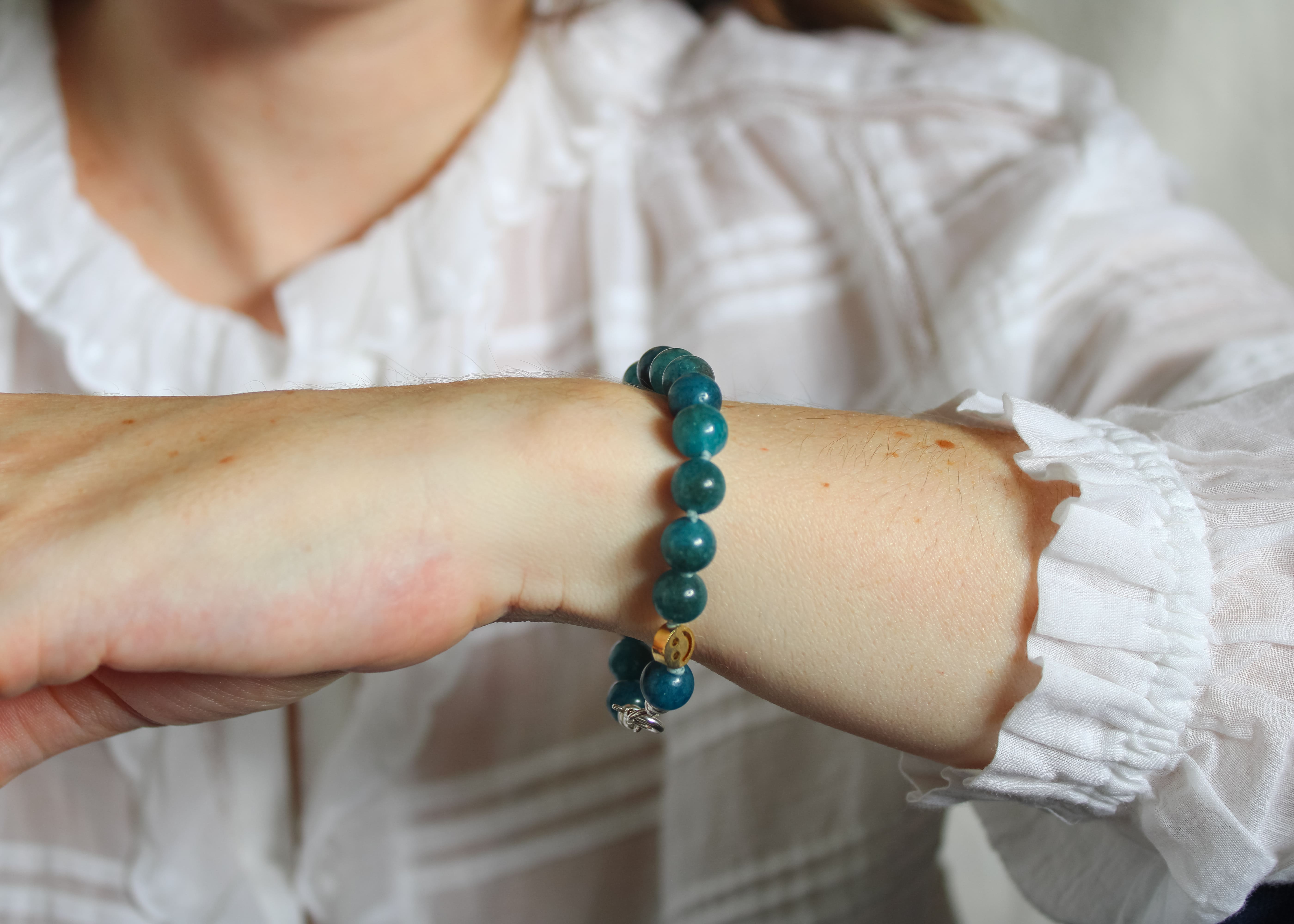 Donkere apatiet armband 'Emma'