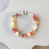 'Amélie' Edelsteen Armband met Citrien, Carneool en Angeliet