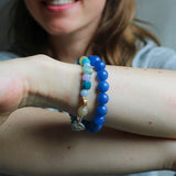 'Julie' Blauwe Agaat Armband