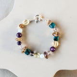 'Iris' Edelsteen Armband met Citrien, Ametrien en Amethist