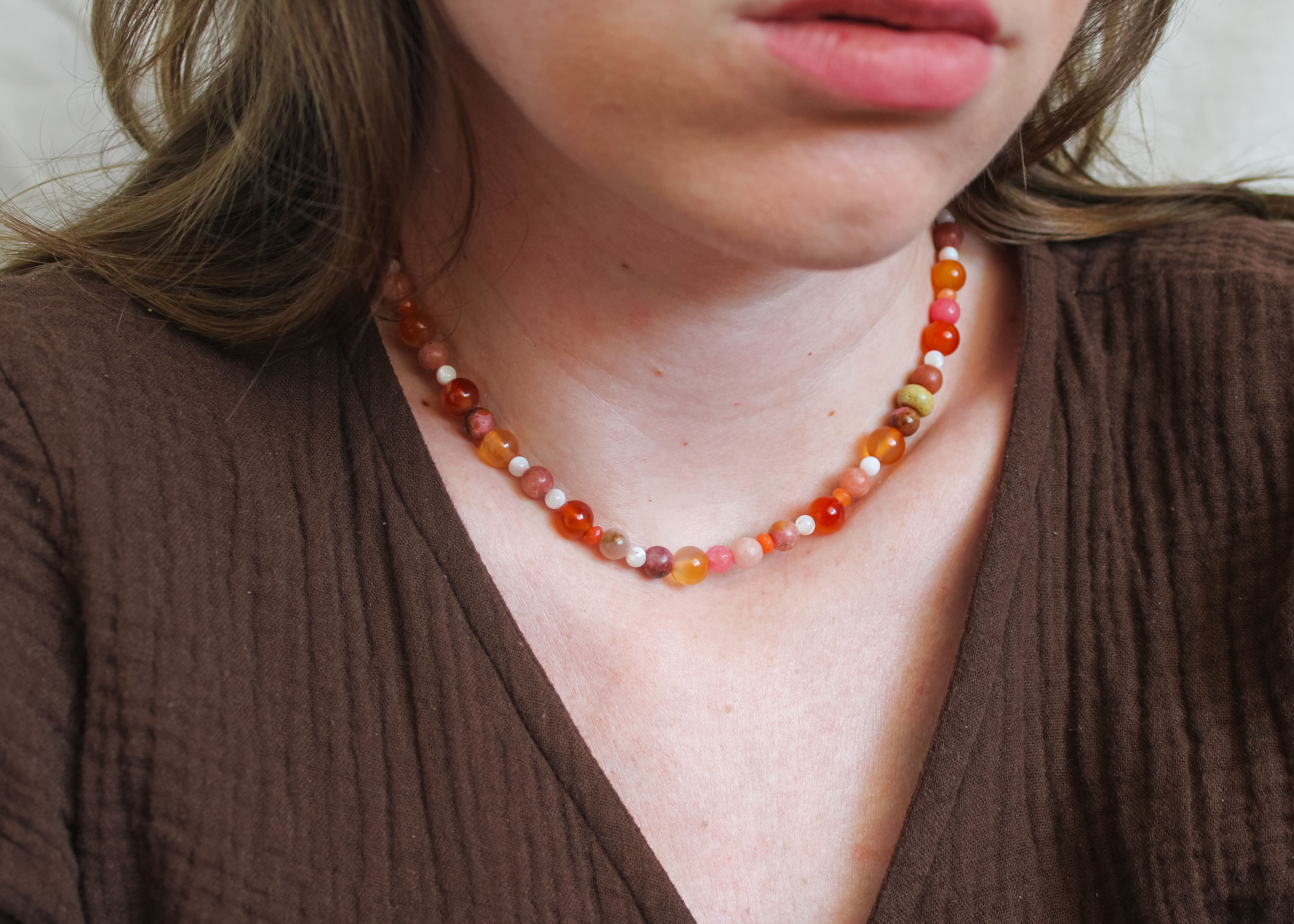 Edelsteen ketting 'Lily'