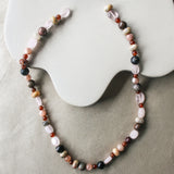 'Valerie' Edelsteen Ketting met Rozenkwarts en Hessoniet