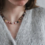 'Valerie' Edelsteen Ketting met Rozenkwarts en Hessoniet