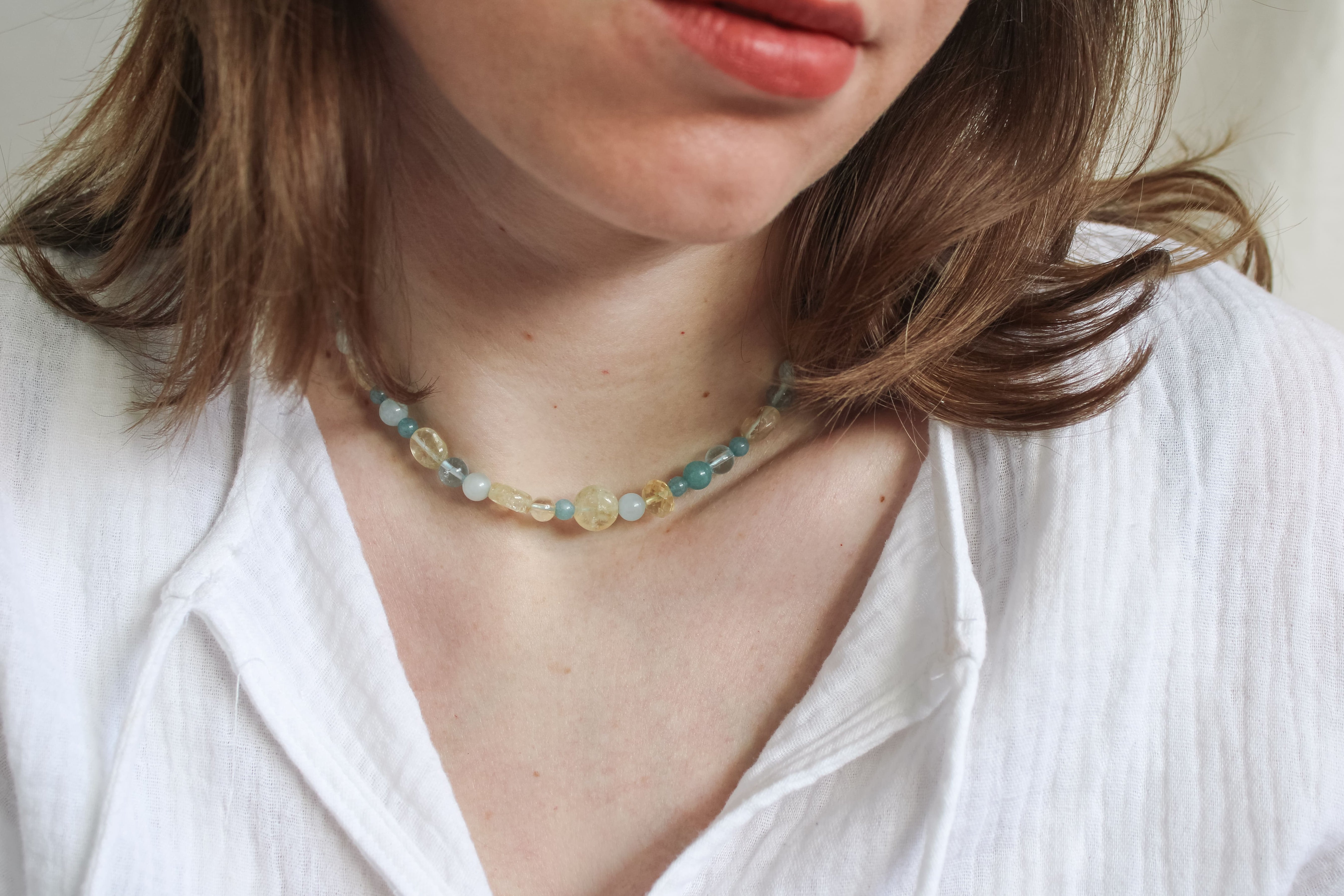 Edelsteen ketting 'Zora'