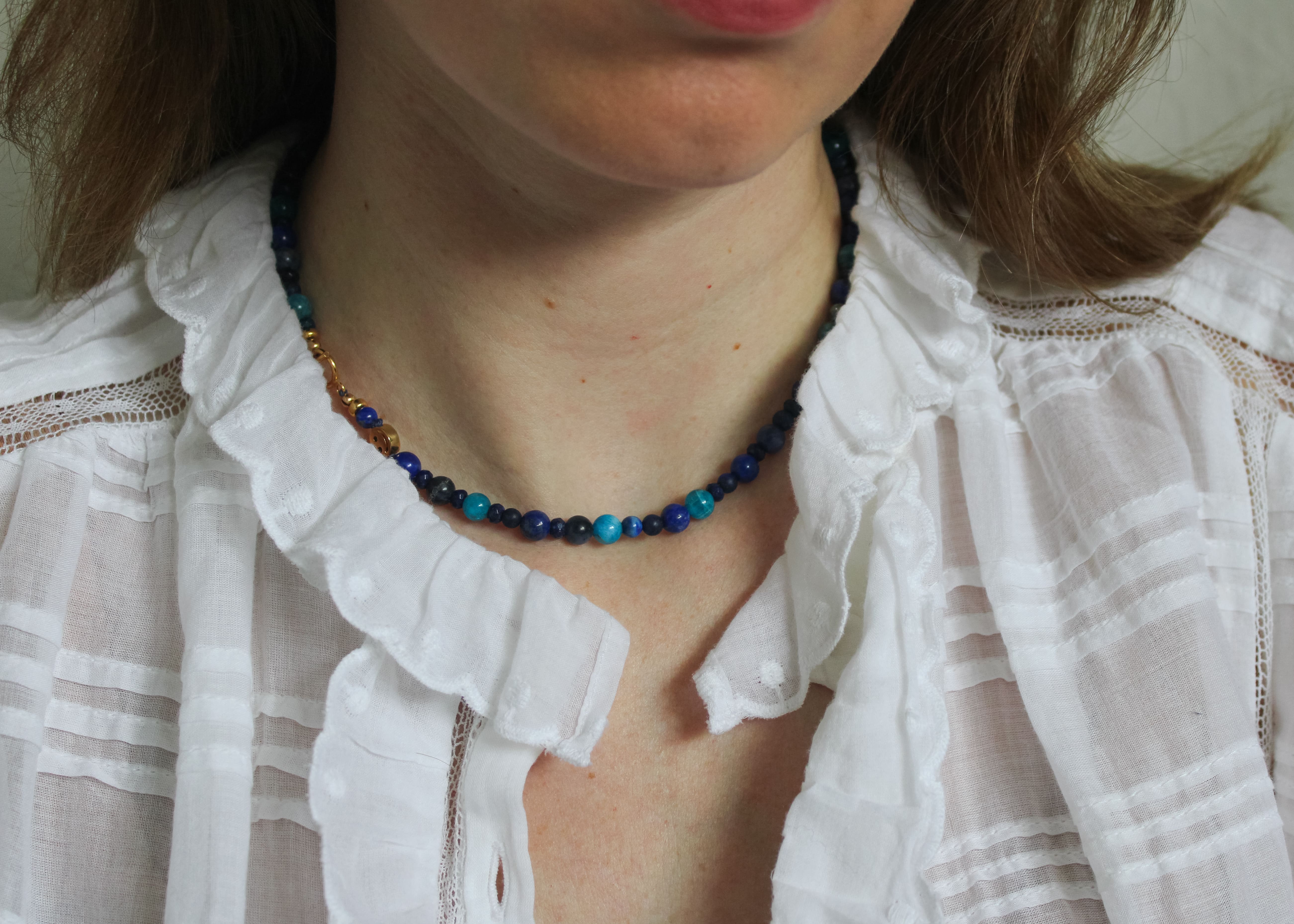 Edelsteenmix ketting 'Elodie'