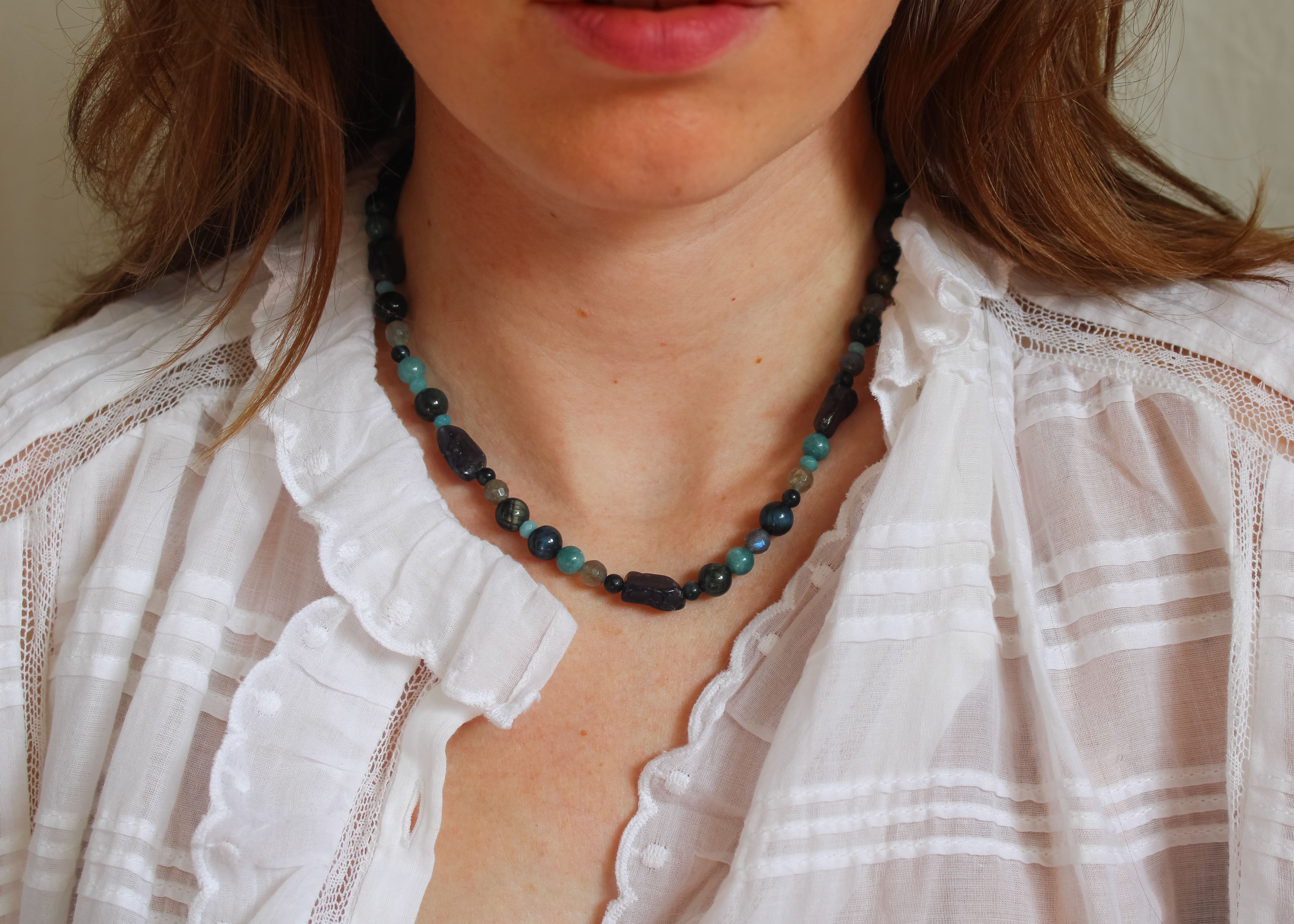 Edelsteenmix ketting 'Maren'