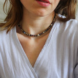 'Mabel' Fossiele Agaat Ketting