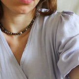'Mabel' Fossiele Agaat Ketting