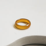 'Elina' Yellow Agate Ring (US 7.5, 17.7mm)
