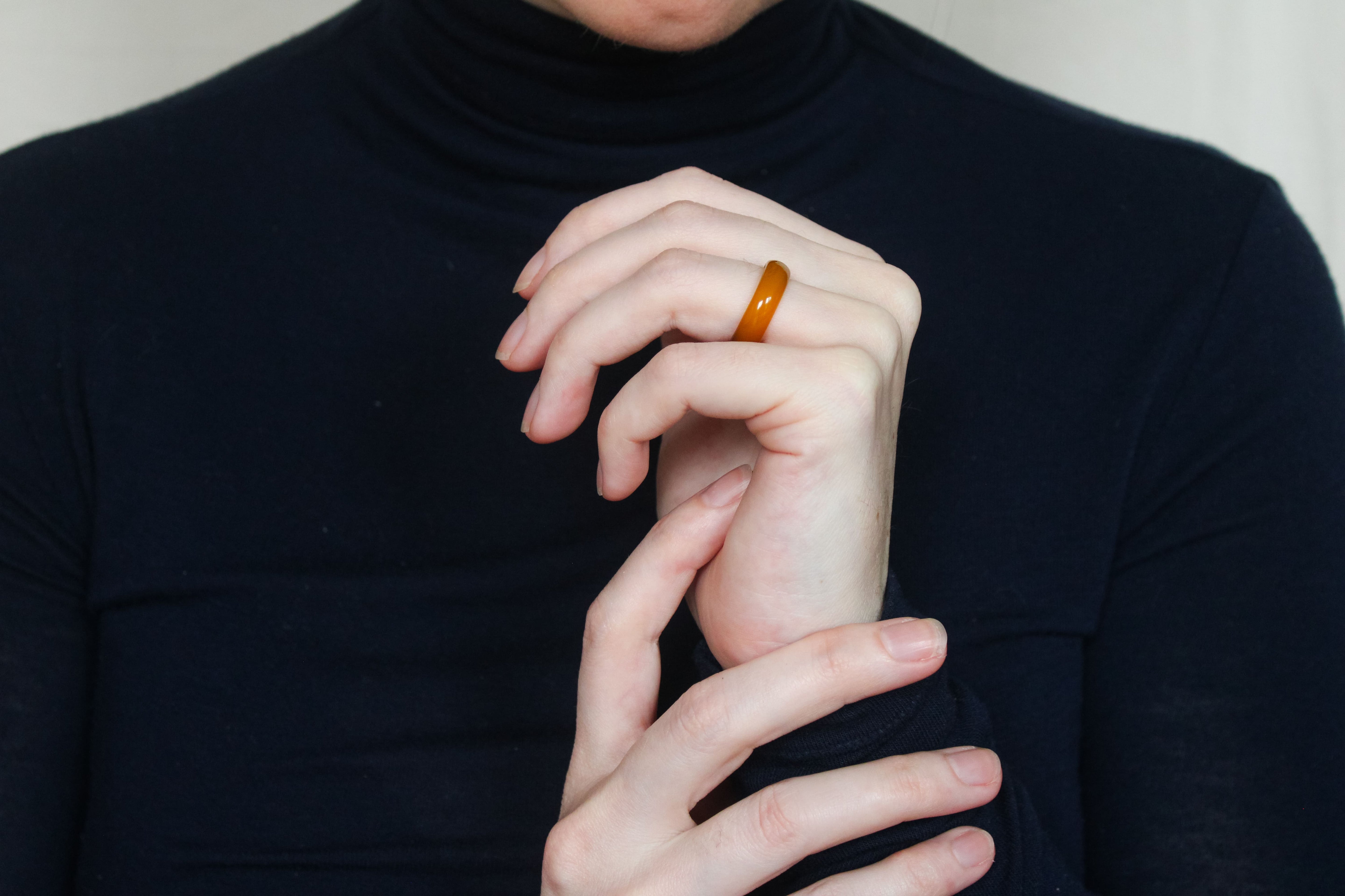 'Elina' Gele Agaat Ring (US 7.5, 17.7mm)