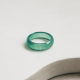 'Ivy' Green Agate Ring (US 7, 17.3mm)