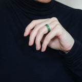 'Ivy' Green Agate Ring (US 7, 17.3mm)