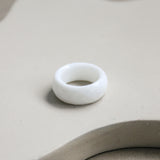 'Wende' Howlite Ring (US 6.5, 16.9mm)