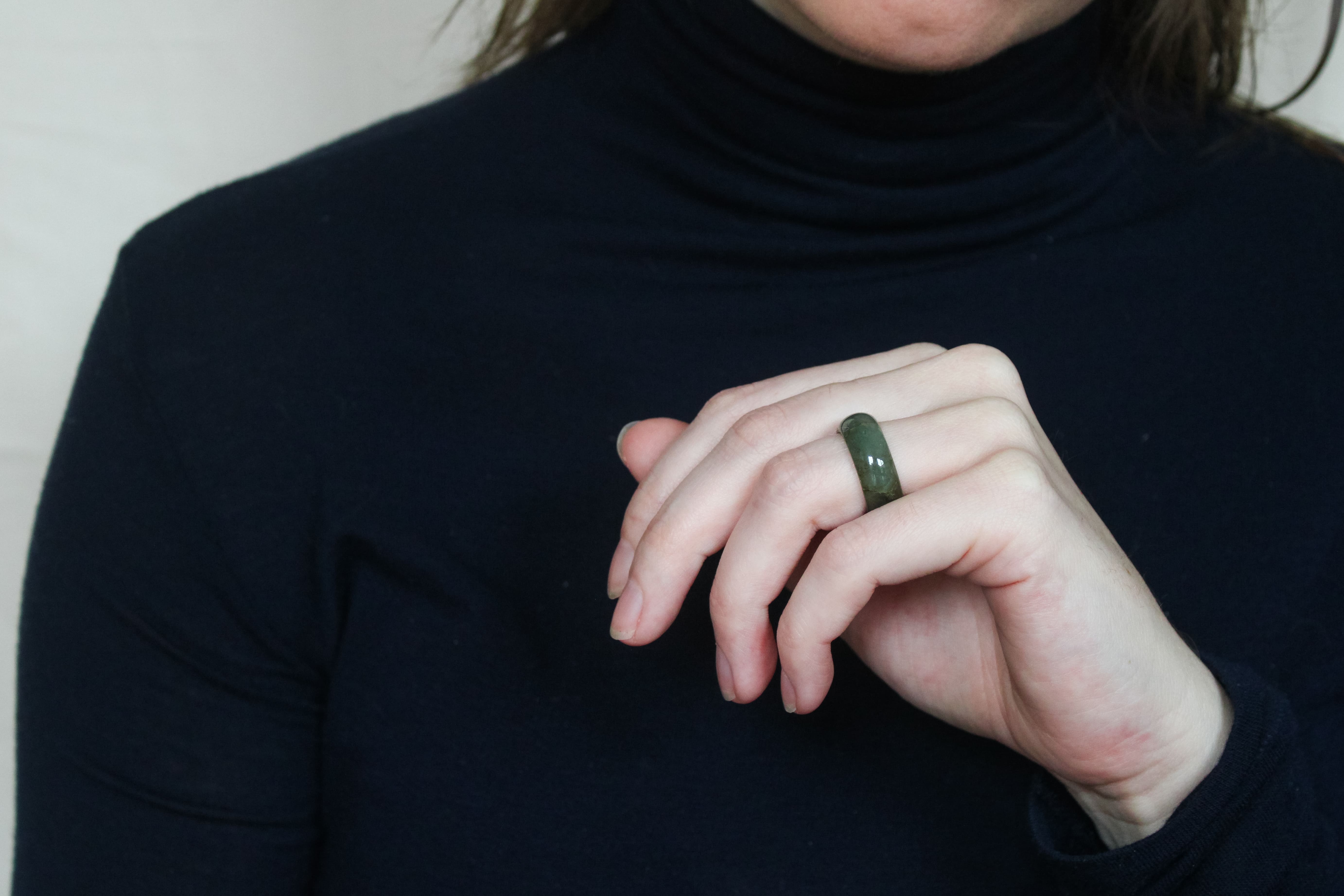 'Aida' Jade Ring (US 6, 16.5mm)