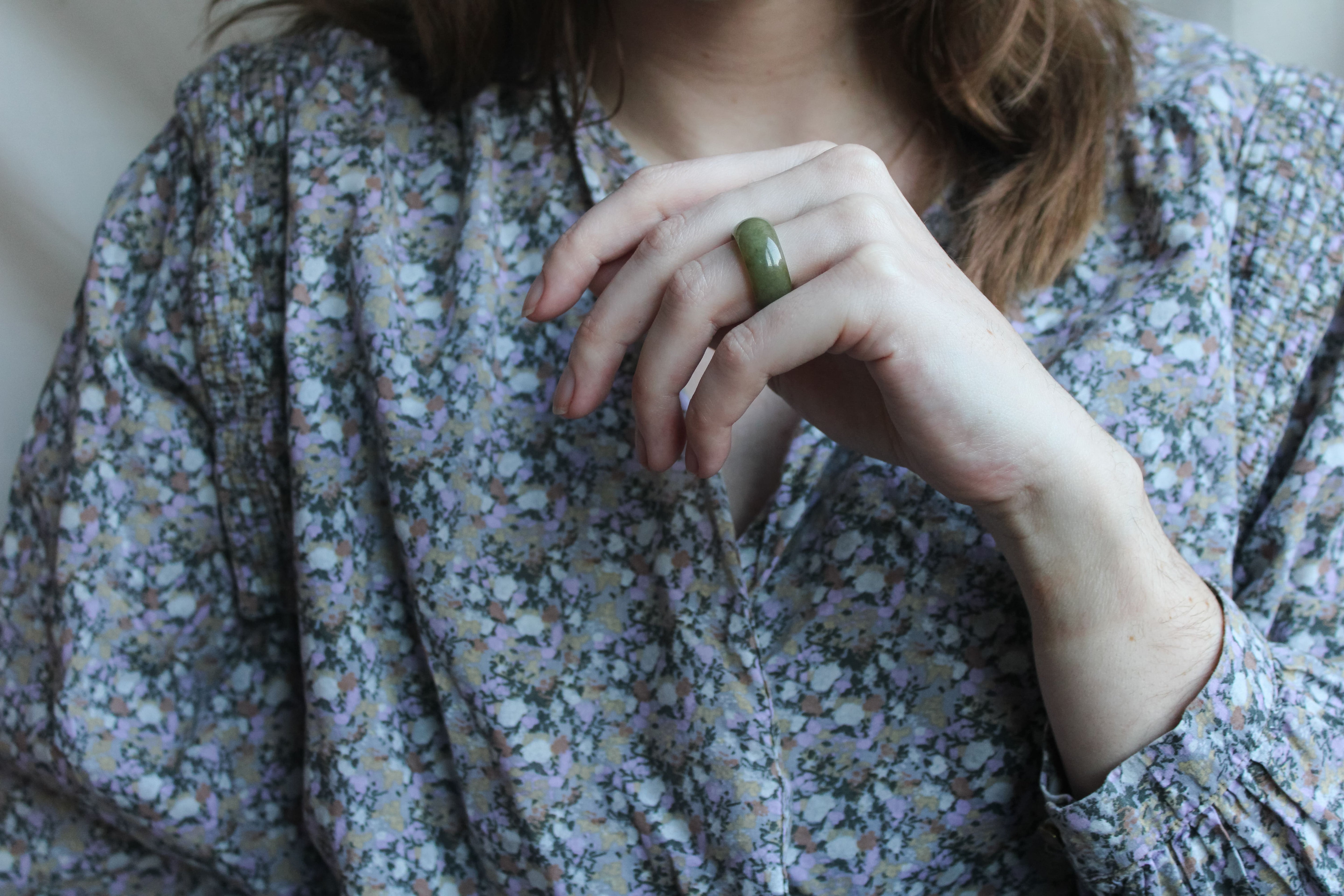 'Noe' Jade Ring (US 9.5, 19.4mm)