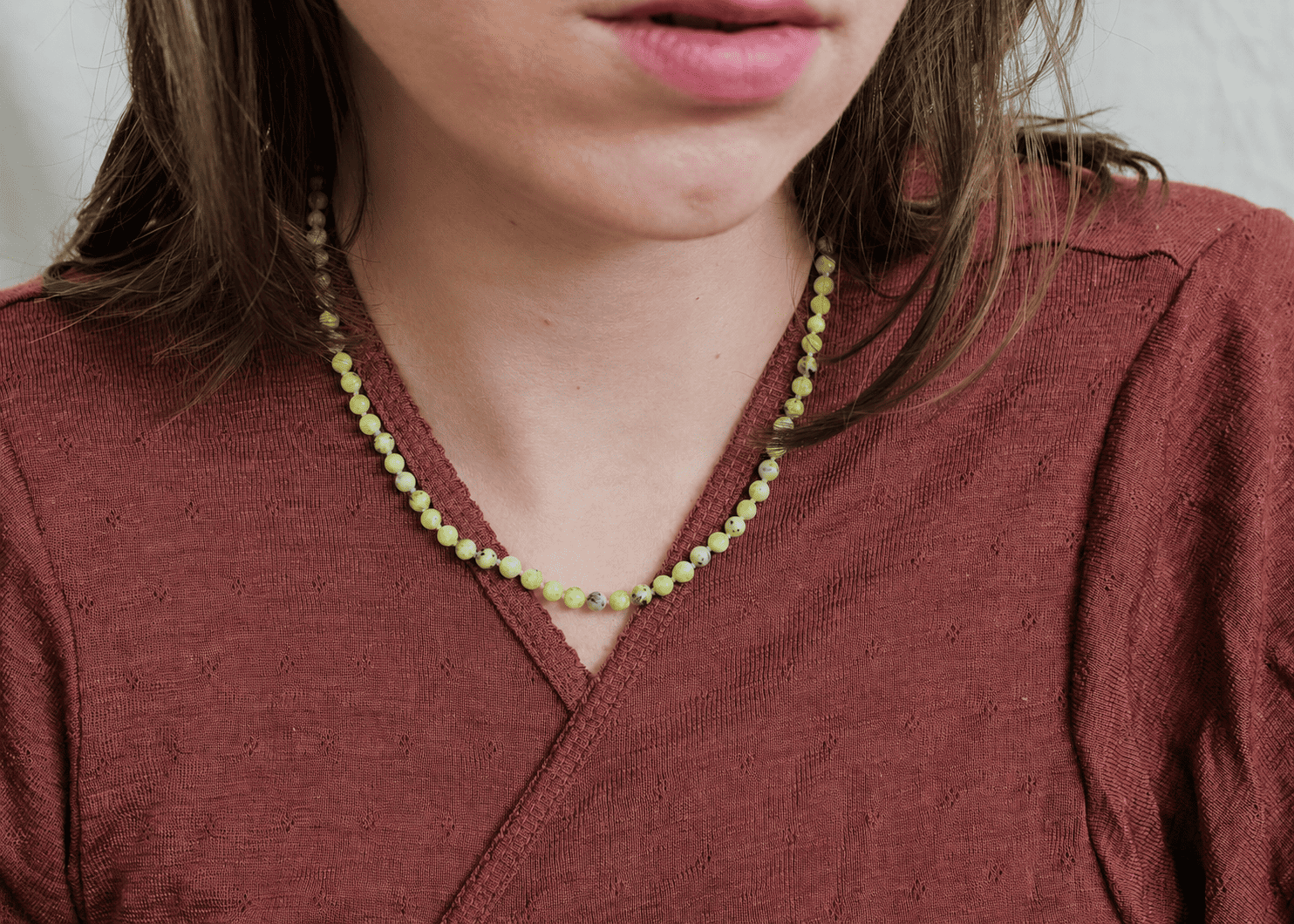 Jaspis ketting 'Féline'