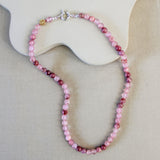 'Mabel' Kersenader Chalcedoon Ketting