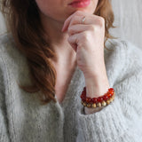 'Julie' Oranje Agaat Armband